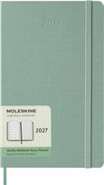 Moleskine 2027 Weekly January 12 Large Size x Sage DHK812WN3Y27 Diary, Start, Months, (13cm 21cm), Hardcover, Green, gray