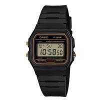 CASIO standartinis skaitmeninis laikrodis F-91WG-9 Vyriškas, auksinės spalvos nerūdijančio plieno korpusas, lengvas klasikinis dizainas black