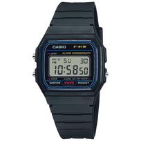Casio Vyriškas kolekcijos laikrodis F-91W-1JH juodas retro skaitmeninis sportinio stiliaus gray