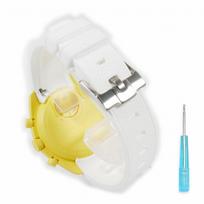Išskirtinis Swatch x OMEGA guminis dirželis su užsegimo funkcija (Balta/Saulė) white