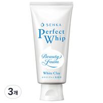 Senka Perfect Whip White Clay Cleansing Foam, 120g, 3 pieces white