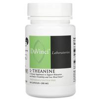 DaVinci Laboratories of Vermont, l-theanine, 200 mg, 60 capsules