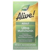 Nature's Way, Alive! Highest efficacy complete multivitamin for adults, 60 tablets