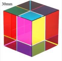 1pcs Magic Prism Cube 30/40mm Hexahedral Crystal Magic Cmy Cube 3D Color Cube Prism For Photography
