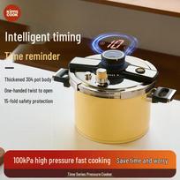 Kims Cook 304 Stainless Steel Pressure Cooker black