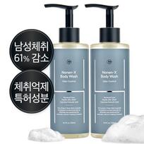 Heis NonenX Men's Odor & Body Odor Removal Cooling Body Wash, 2 packs, 500ml gray