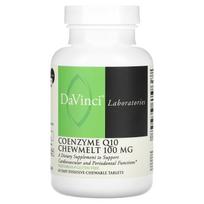 DaVinci Laboratories, Coenzyme Q10 Chew Melts, 100 mg, 60 easily dissolved chewable tablets