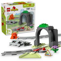 LEGO Duplo Duplo Miestas Geležinkelio Bėgiai ir Tunelis Žaisliniai Statybiniai Blokiniai Edukacinis 1 ir Pusė 24 Mažylis Vaidmeninis Žaidimas Namas Traukinys Transporto Priemonė 10425 gray