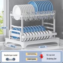 Brangdy Kitchen Dish Drying Rack gray