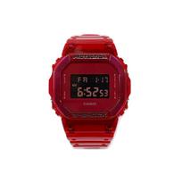 Casio G-Squad Series Fashion Trend 200m Waterproof Quartz Movement Resin Strap Watch Women watches Red DW-5600SB-4ER Random Watch Box,Red brown