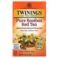 Twinings Pure Rooibos Red Herbal Tea, Caffeine-Free, 20 Tea Bags, 40g (1.41oz) beige