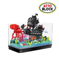 Mini blokų nuskendęs piratų laivas akvariumui (662009LI) black