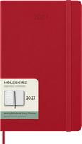 Moleskine 2027 Weekly January 12 Large Size x DHF212WN3Y27 Diary, Start, Months, (13cm 21cm), Hardcover, Red, red