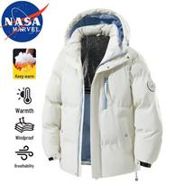 NASA MARVEL Men's Graphene Insulated Hooded Puffer Jacket XL balta