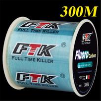 300M fluoroangliavandeniu padengtas žūklės valas 0,20-0,60 mm 7,15LB-45LB anglies pluošto lyderis žvejybos masalas, viela, nuskendęs valas Japonija 15.71LB-0.3mm mėlyna