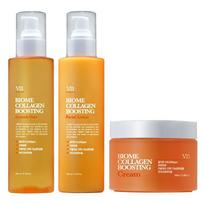 Vivas Biome Kolageną skatinantis elastingumą odos tonikas 200 ml + Losjonas 200 ml + Kremas 100 ml rinkinys, 1 rinkinys orange