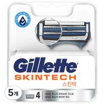 Gillette Skintech manual razor blades, 4 packs, 5 pieces ,Korean razor blade white