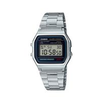 Casio Individualizuotas laikrodis, modifikuota serija, sportiškas, atsparus vandeniui, retro, madingas, klasikinis, mažas sidabrinis laikrodis, kvarcinis, tokio pat stiliaus vyrams, A158WA-1 juoda