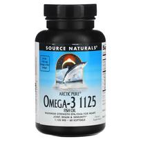Source Naturals, Arctic Pure, Omega-3 Fish Oil, 1,125 mg, 60 softgels