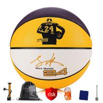 Kobe Bryant Nr. 7 Mėlynas krepšinio kamuolys - Pasirašytas suvenyras, Juodojo Mambos leidimas, Suaugusiųjų minkšta oda, Neslystantis, Atšokantis, Ne. 5 Vaikų kamuolys. Size 7 Standard Basketball black