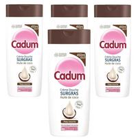 Cadum French Coconut Oil Cream Moisturizing Shower Gel 450ml x 4 bottles pink