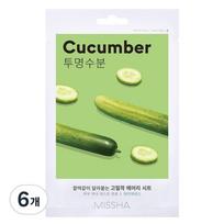 Missha Airy Adhesive Sheet Mask Cucumber, 1 pack, 6 pieces beige