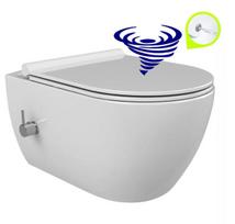 CeraStyle Tualeto puodas „BELLA Tornado“ su bidė ir karšto/šalto vandens maišytuvu + sėdynė „Slim Soft Close“