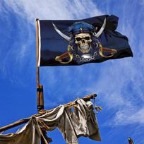 2x3ft 3x5ft Pirate Flag | Jolly Roger Flag with 2 Grommets, Suitable for Indoor and Outdoor, House and Yard Decoration, 90x150cm 60x90cm, Durable Poly 60x90cm blue