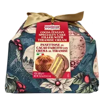 Kakavinis panettone pyragas su tiramisu kremo įdaru, 1 kg