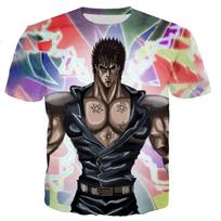 Vasaros Anime Šiaurės Žvaigždės Kumštis 3D Spausdinimo Marškinėliai Vyrams Moterims Madingi Streetwear Dydeli Marškinėliai Vyriški Marškinėliai Viršutiniai Drabužiai Vyriški Drabužiai 5XL black