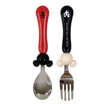 Mickey Mouse Icon Spoon Fork Set, Mixed Colors, 1 Set black