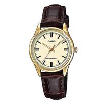 Casio Moteriškas odinis rankinis laikrodis LTP-V005GL-9A beige