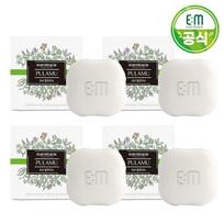 [Ever Miracle] EM fermented soap 100% vegetable oil/moisturizing, 100g, 4 pieces white
