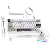 MAMBASNAKE x ATTACK SHARK eSports Rapid Trigger Klaviatūra ir Pelė 8K Žaidimų Klaviatūra ir Pelė RT Tikslumas Magnetinė 3 Belaidė Magnetinė Klaviatūra balta