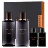 Vyras su gėlėmis Emocija Juodos odos priežiūros specialus tonikas 160ml + 35ml + Losjonas 160ml + 35ml rinkinys, 1 rinkinys gray