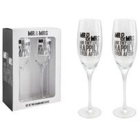 Coyote Mr and Mrs Happy Champagne Flute