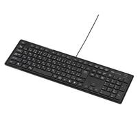 Sanwa Supply laidinė USB plona klaviatūra 109 klavišai japoniškas išdėstymas plona membrana juoda SKB-SL16BK juoda