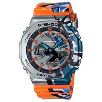 Casio G-SHOCK Men's Stainless Steel 200M Water Resistant Analog Shock Resistant Quartz Watch GM-2100SS-1A mėlyna