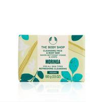 The Body Shop Moringa Cleansing Face & Body Bar, 100g, 3 pieces beige
