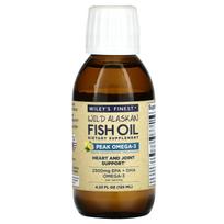 Wiley's Finest, Wild Alaskan Fish Oil, Peak Omega-3, Natural Lemon Flavor, 2,300 mg, 4.23 fl oz (125 ml)