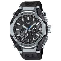 CASIO MT G Saulės kvarcinis mechanizmas Dervos dirželis Laikrodis Vyriški laikrodžiai Juodas ciferblatas MTG-B4000-1AJF Black Dial gray