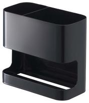 Yamazaki Jitsugyo Hair Dryer & Hair Iron Holder Black Approx. W16 x D8.5 x H14cm Beautes Dryer Holder Hair Iron Storage 7594 gray
