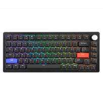 DrunkDeer A75 greito paleidimo klaviatūra mechaninė TKL magnetinis jungiklis RGB laidinis USB kompaktiškas žaidimų 82 klavišai su rankenėle, juoda, apsauganti nuo vaiduoklio