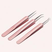 Ingrown hair removal tweezers sebum extraction removal Hook type beige