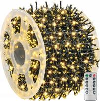 LED kalėdinė girlianda, 50 m, 1000 LED lempučių, šilta balta šviesa