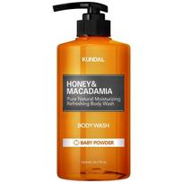Kundal Honey & Macadamia Body Wash Baby Powder Scent, 1.058L, 1 unit gray