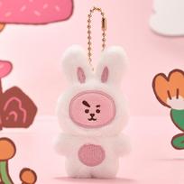 BT21 COOKY K-Triušio Plokščias Pliušinis Raktų Pakabukas pink