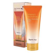 Farmstay Ginseng & Niacinamide Deep Cleansing Foam 180ml_631652 orange