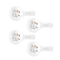 SMF Moomin The Kitchen round spoon rest, mixed colors, 4 pieces, Korean popular tableware white