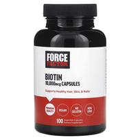 Force Factor, Biotin, 10,000mcg, 100 Veggie Capsules